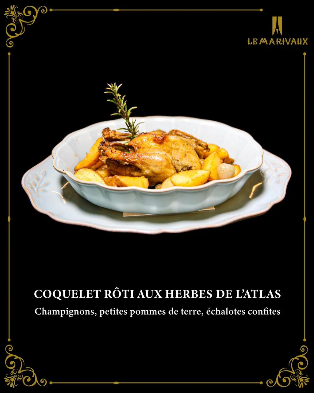 Coquelet roti aux herbes de l'atlas