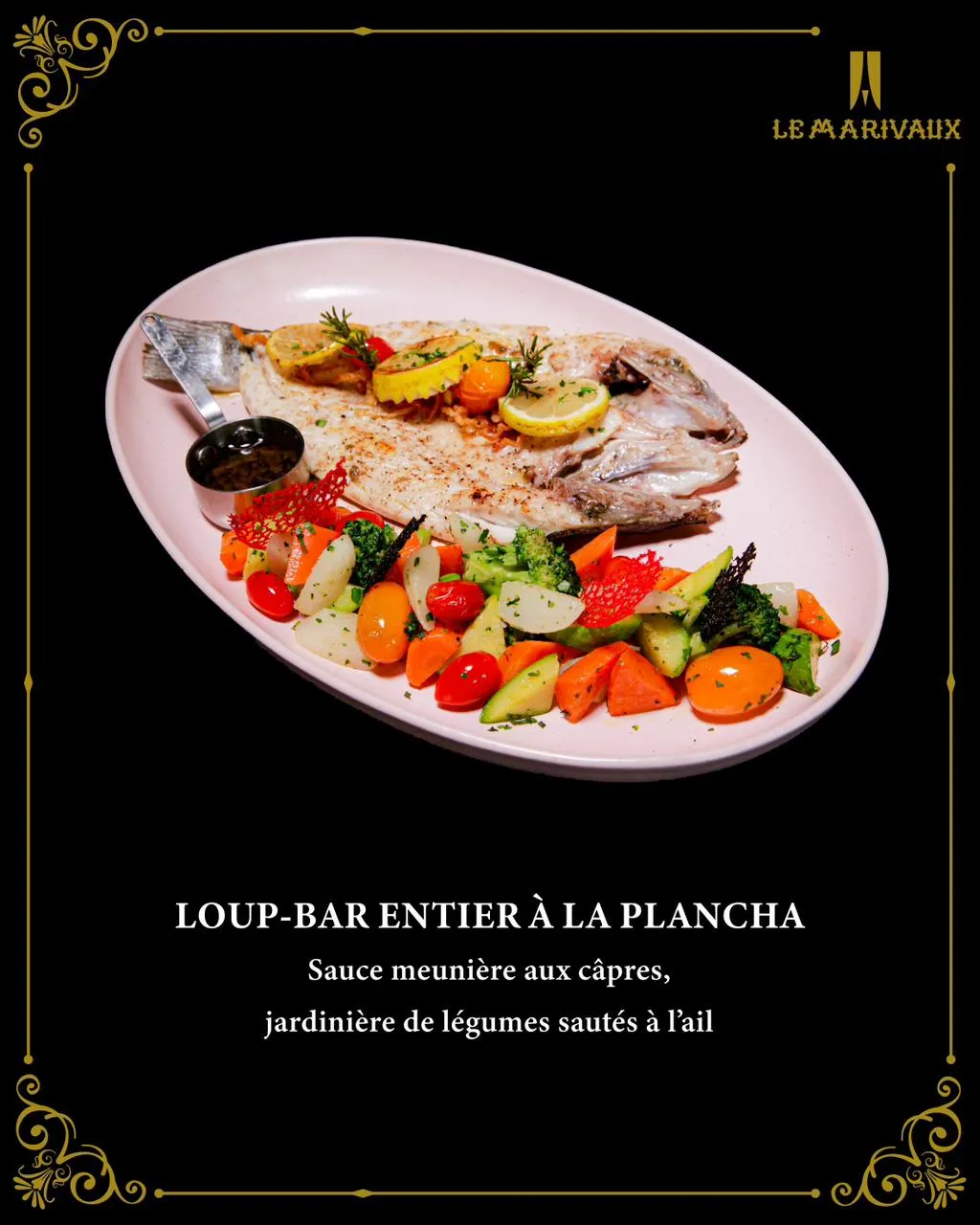 Loup-bar entier à la plancha